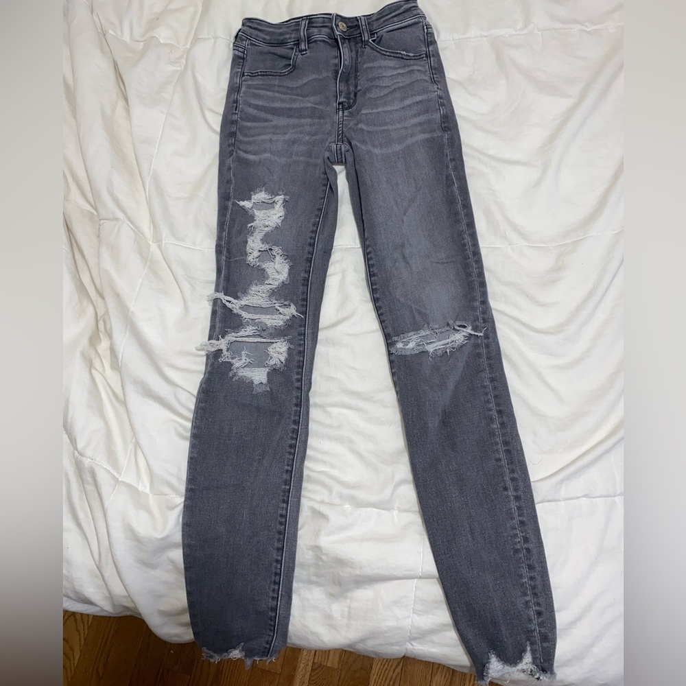 American Eagle Size 00 Grey Jeans